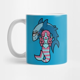 Shark Wrestler Mermaid Mug